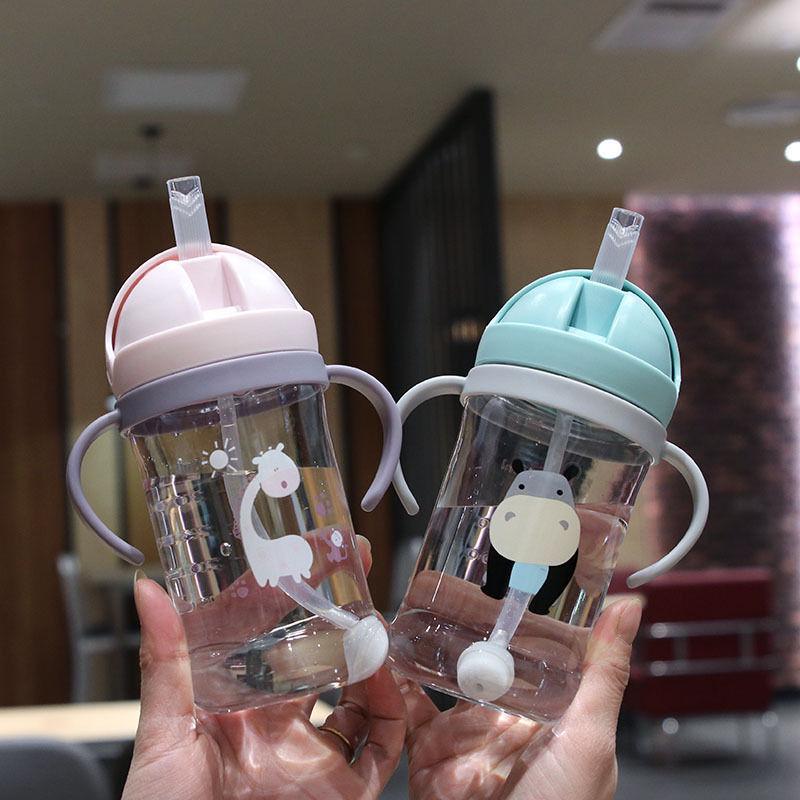 Anti-Choking Children's Straw Cup for Learning to Drink - Portable Plastic Water Cup for Kindergarten