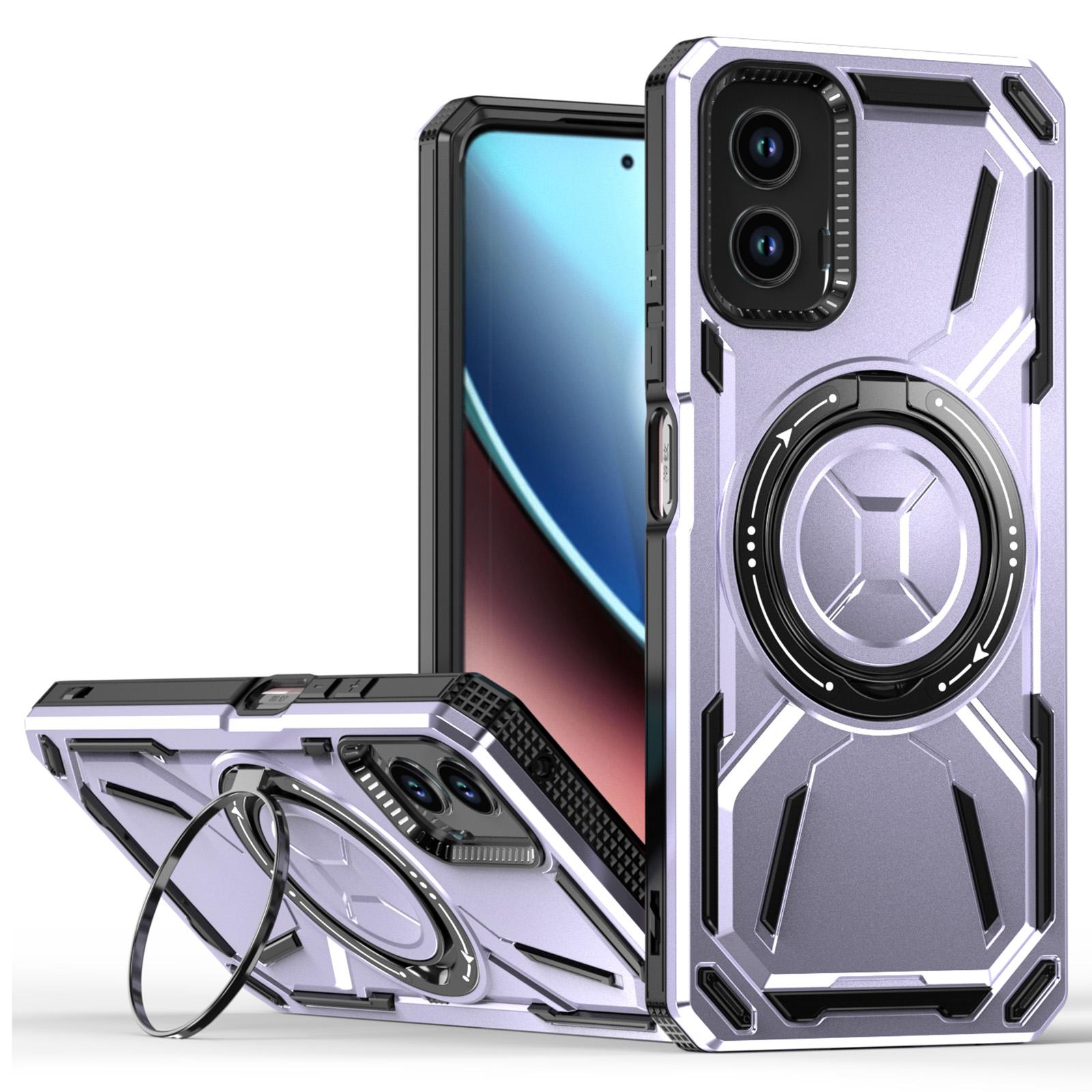 

For Motorola Moto G 5G (2024) Case Compatible with MagSafe Kickstand Phone Cover Light Purple