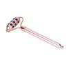 Face Beauty Massage Roller Aluminium Alloy Promote Absorption Germanium Manual Roller Pink