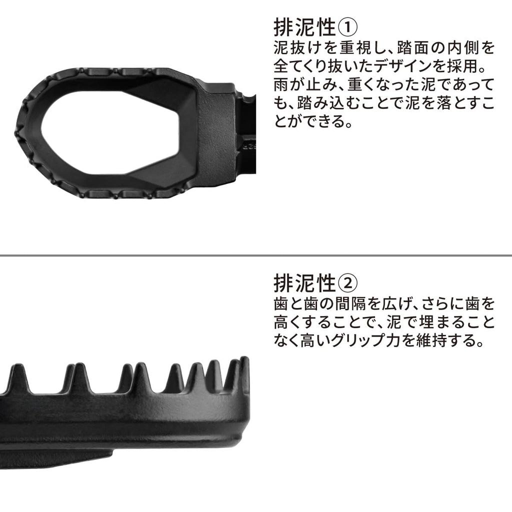ZETA Racing MAX Foot Pegs, KTM/HUSQVARNA, Slick, Front and Rear Width 2.4 Inches