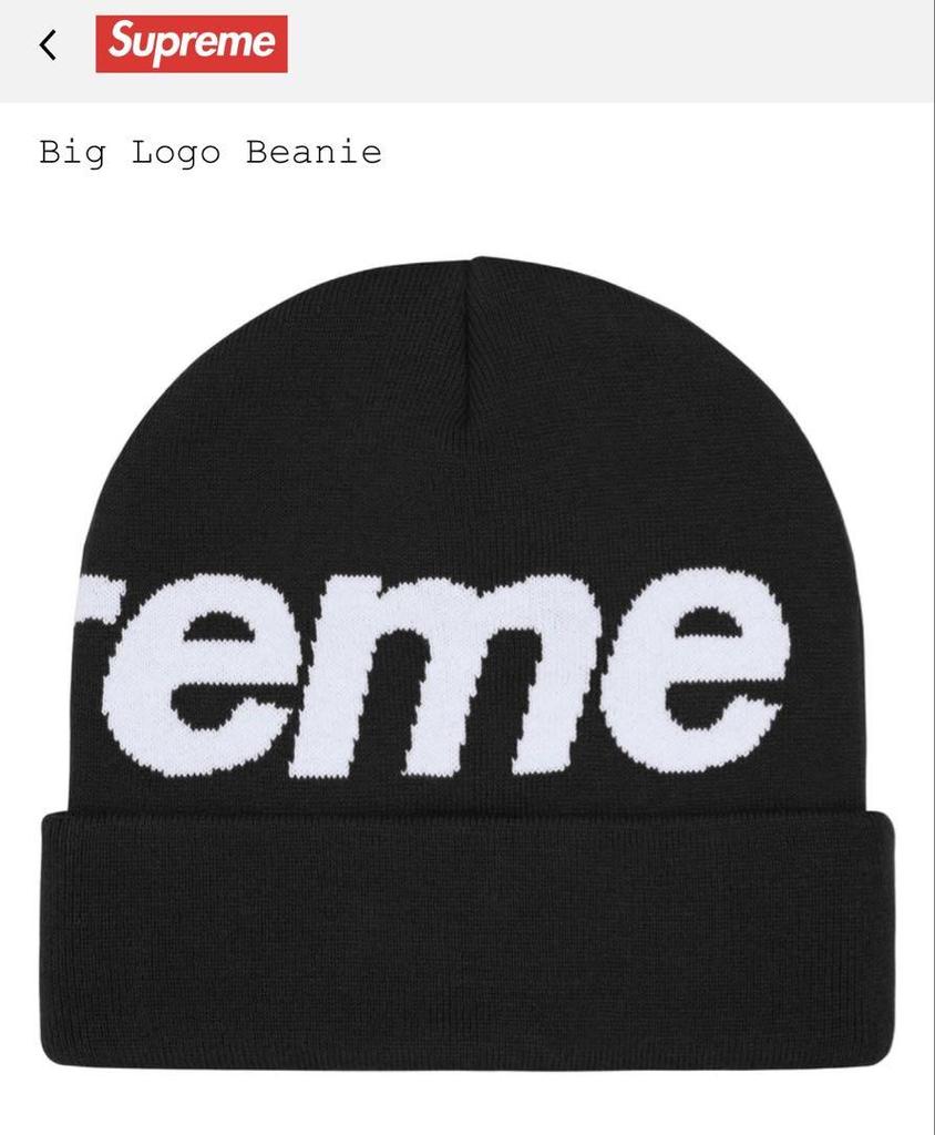 [USED] Jungkook wearing a black Supreme Big Logo Beanie