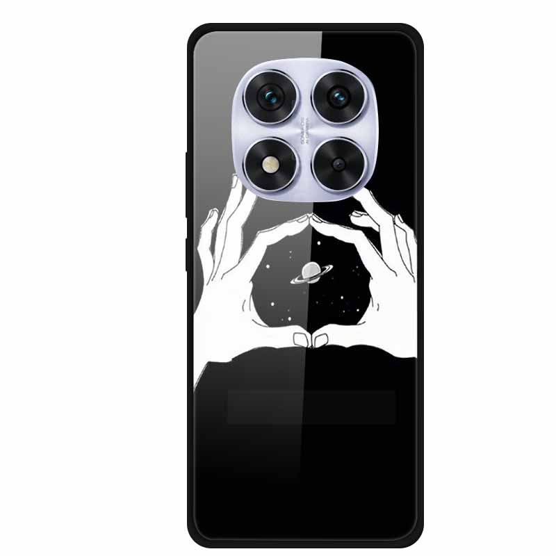 Tempered Glass Case For Redmi Note 14 Pro Coque 14Pro Flowers Phone Cases For Xiaomi Redmi Note14 Pro Hard Back Cover Case Funda