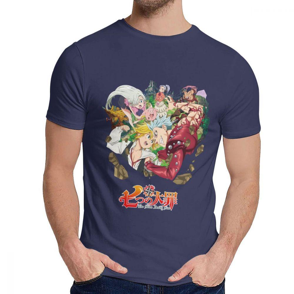 Unisex Tee Shirt The Seven Deadly Sins Comfortable Stylish Man S O Neck Cartoon Print T 3XL