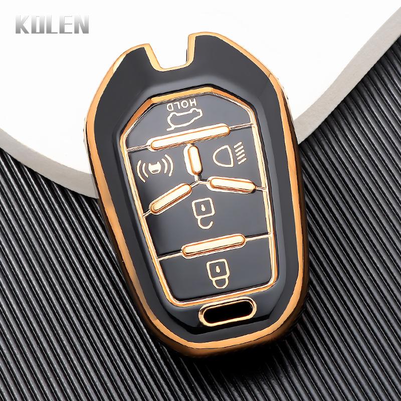 

New Tpu Car Remote Key Case Cover Shell For Ssangyong Rexton Y400 Y450 G4 5 Button Protector Holder Fob Accessories