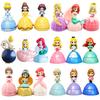 Disney 6Pcs Alice Belle Princess Sofia Frozen Interchangeable Doll Model Figure Girl Birthday Gift Christmas Gift