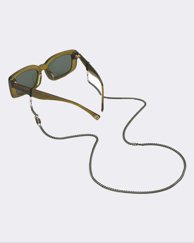 Seupeulingseuteulingseu Clip Antique Metal Chain Eyeglass Strap [Khaki]