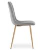 LAVA chair - light gray velvet / wood color legs x 2