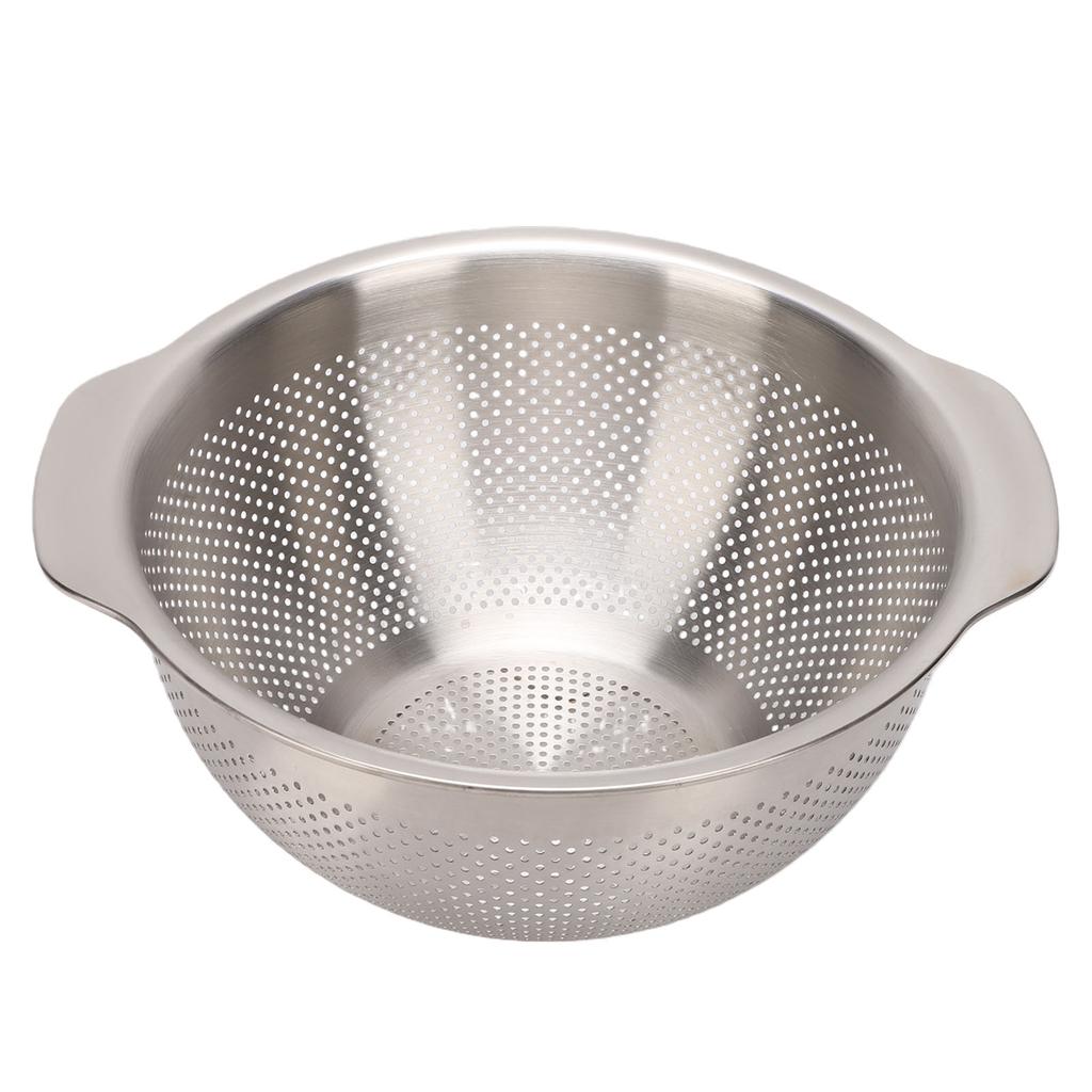 Stainless Steel Colander Strainer Dense Holes Kitchen Gadget Food Strainer Basket with Handle for Washing Vegetables