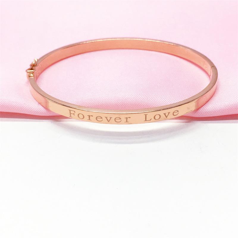 Позолоченный 585 Розовым Золотом Фиолетовым Золотом Браслет с Буквой Блестящее Цветное Золото Женские Изысканные Украшения Мода