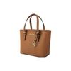 Michael Kors Mk Jet Set Solid Simple Logo Decor Leather Tote Bag Shopping Bag Shoulder Bag Handbag Small Women Tote Caramel-Brown 35T9GTVT0L-LUGGAGE