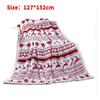 Plush Double Blanket With Christmas Snowflake Elk Printing Design Daily For