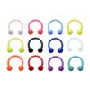 16G Bioflex Acrylic Curved Barbell Horseshoe Lip Eyebrow Rings Piercing Retainer Plastic Flexible Nose Septum Belly Piercing