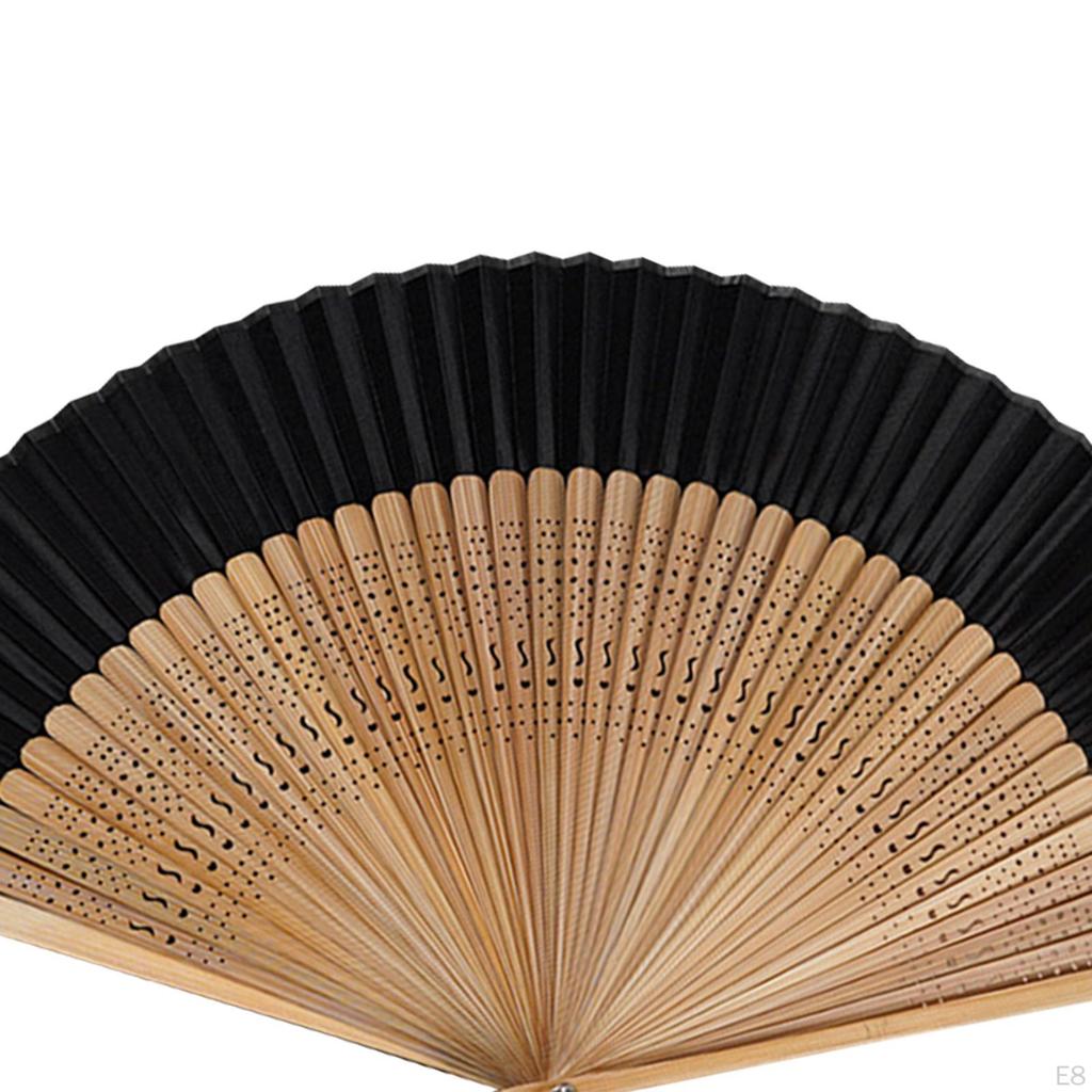 Chinese Folding Fan Chinoiserie Handheld Versatile Lightweight Decorative Folded Bamboo Hand