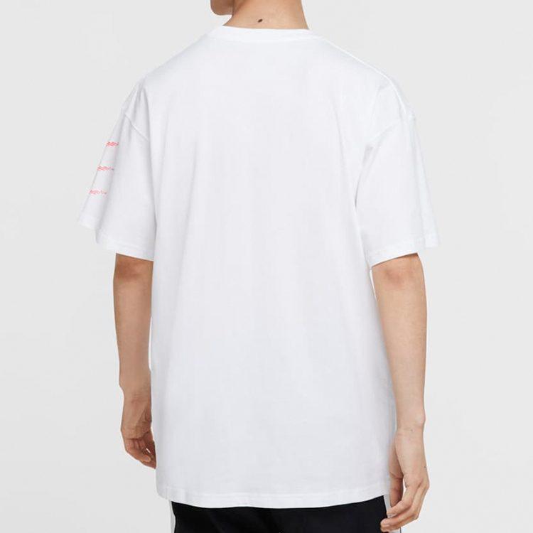 Nike T Shirts Men's White Crew Neck Moderate Straight Fit CW0376-100