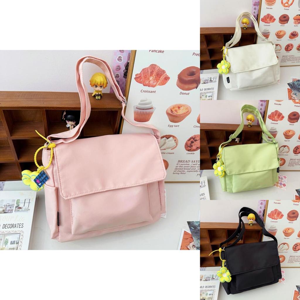 Nylon Casual Tote Bag For Students With Zipper Closure And Card Pocket For Daily Use