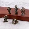 1/5Pcs Sanxingdui Antique Brass Cartoon Pendant Figurine Mythical Sculpture For Diy Craft Jewelry Accessories