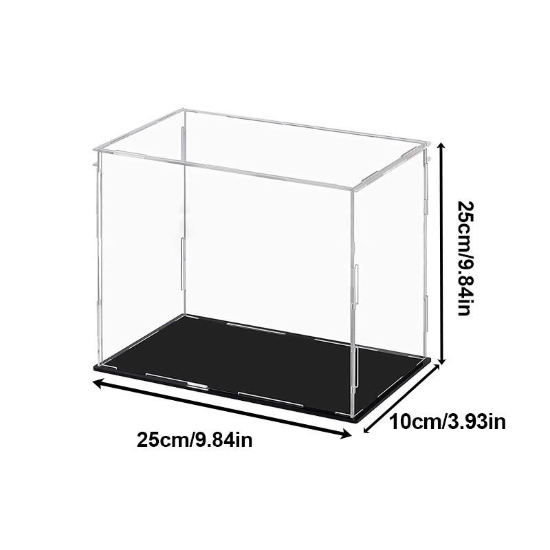 Акриловая витрина разных размеров для коллекционных предметов Сборная прозрачная акриловая коробка Защитная витрина для фигурок Организация игрушек 25*10*25cm