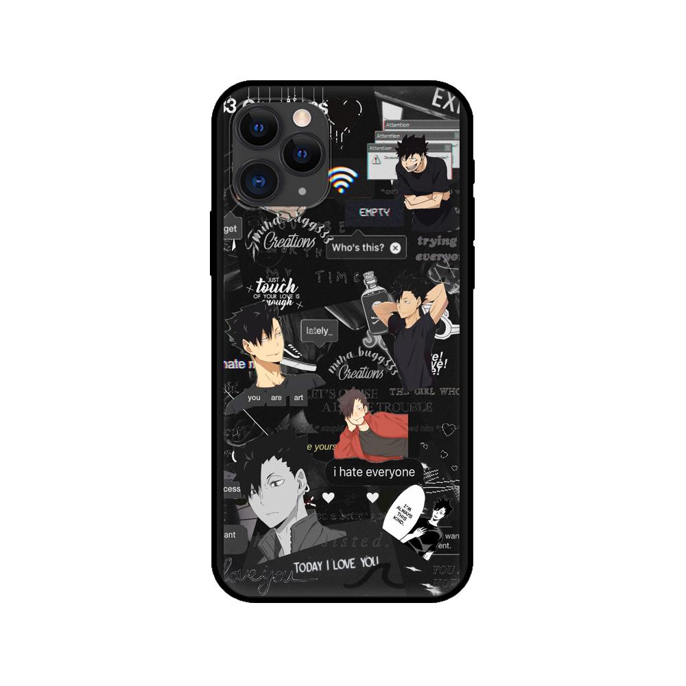 Husa neagra din tpu pentru iphone 5 5s se 2020 6 6s 7 8 plus x 10 XR XS 11 12 mini pro MAX husa spate Sakusa Kiyoomi Haikyuu