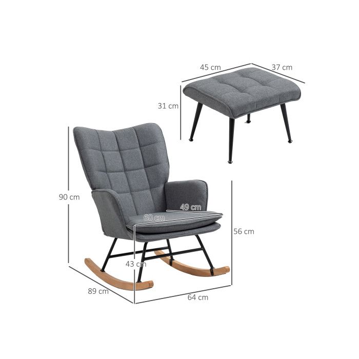 Fauteuil Pivotant - MUVOE - Élégance - 130 Kg - Hêtre Massif - Gris
