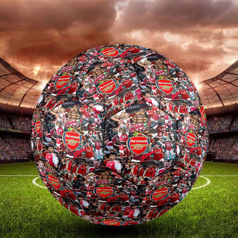 Arsenal F.C Print Size 5 Soccer Ball, Standard Match Football for Sports Game and Team Practice, Ideal Gift for Soccer Fans