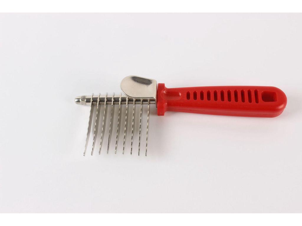 Pet Hair Removal Brush & Flea Comb with Stainless Steel Needles for Cats & Dogs