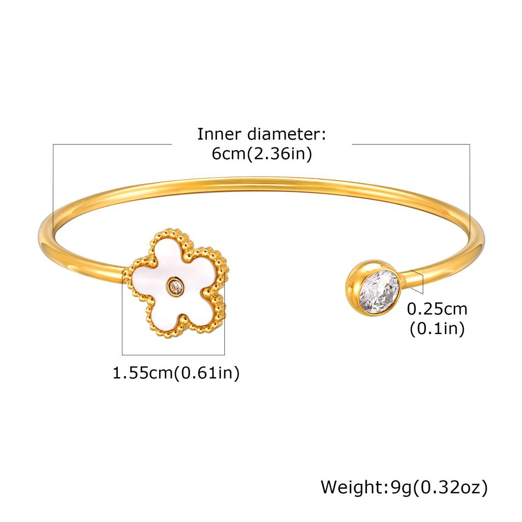 Fashion Zircon Stainless Steel Gold Bracelet Bracelet Ladies Jewelry