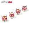 Crown Tire Valve Stem Caps, Heavy-Duty Handmade Crystal Rhinestone Crown Vehicle Car Tire Caps Covers for Cars Trucks SUVs Bikes