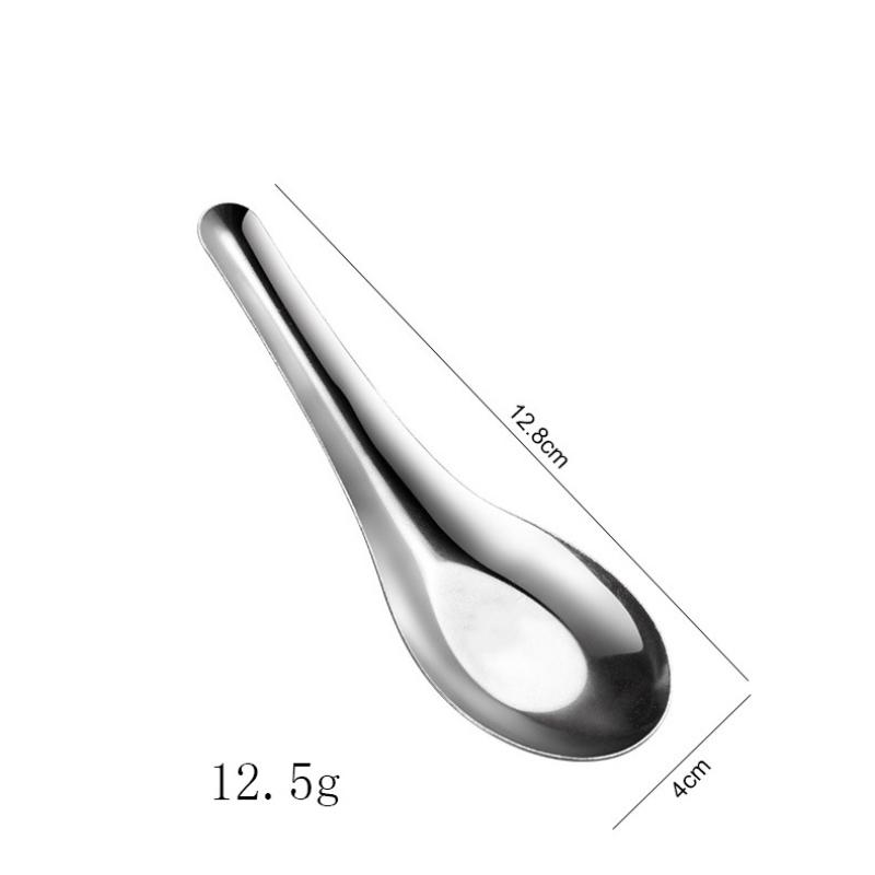 

HANYANG 304 Ложка с плоским дном из нержавеющей стали толщиной 1 мм Столовые приборы с несколькими характеристиками Классическая китайская тонкая ложка 410