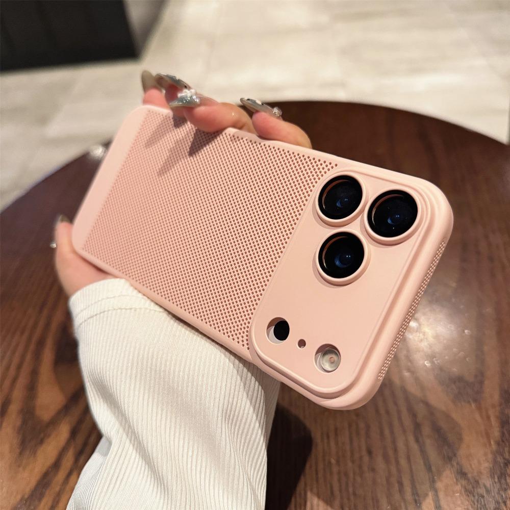 Fashion Honeycomb Cooling Breathable Phone Case For IPhone 17 Pro Max 16 15 14 13 Plus Impact Resistant Heat Dissipation Cover