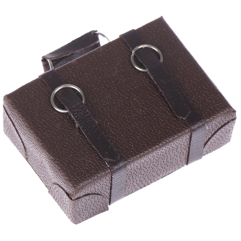 1:12 Miniaturní kufřík pro panenky Vintage dřevěný kufřík Mini úložný box