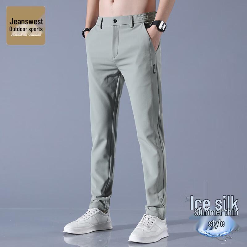 Jeanswest Outdoor Men s Summer Straight-Leg Casual Pants 38 светло-зеленый