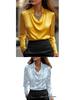 Elegant 2026 Women's Printed Swing Collar Shirt Top