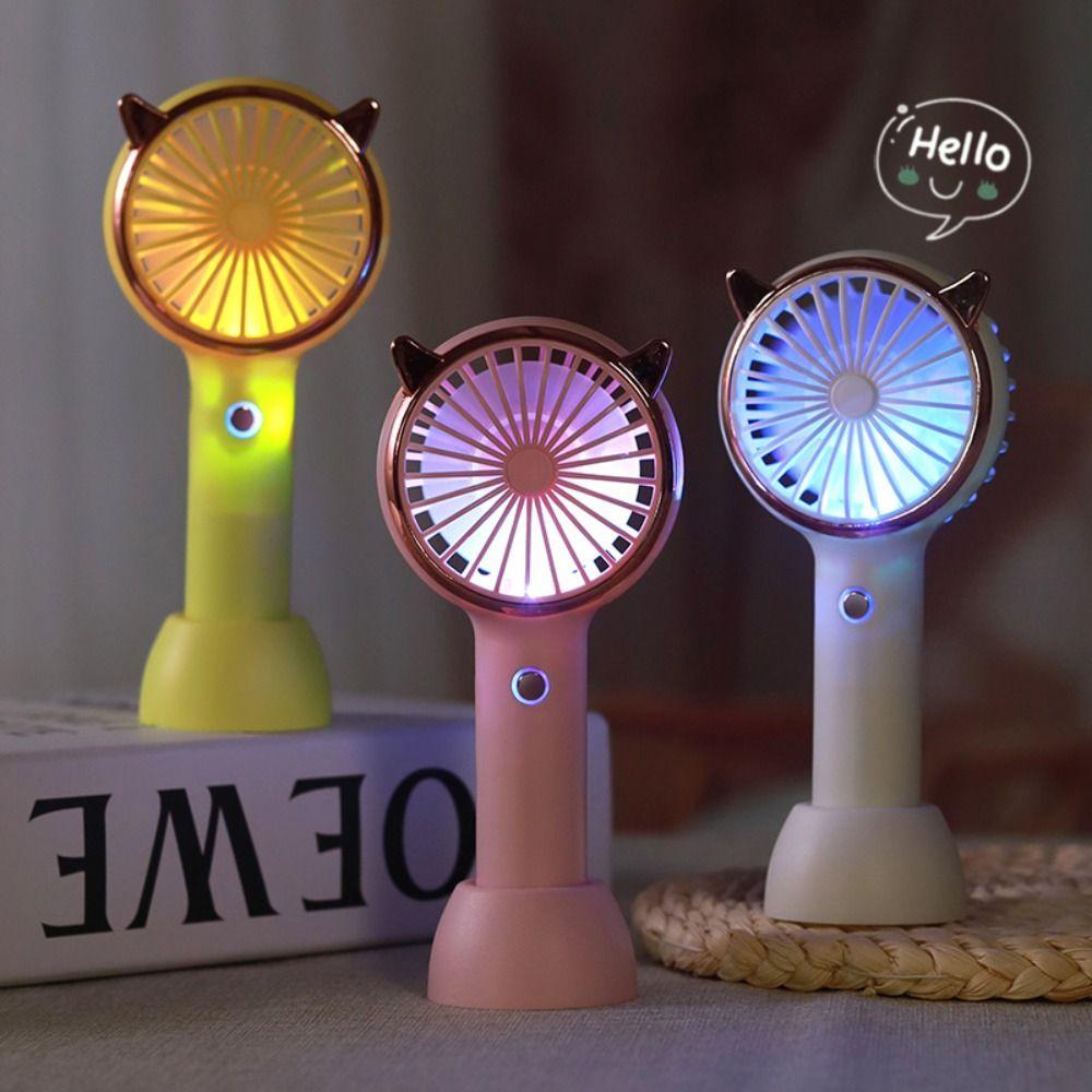 

LED Lamp Small Electric Fan USB Rechargeable Air Circulating Fan Household Dormitory чорний