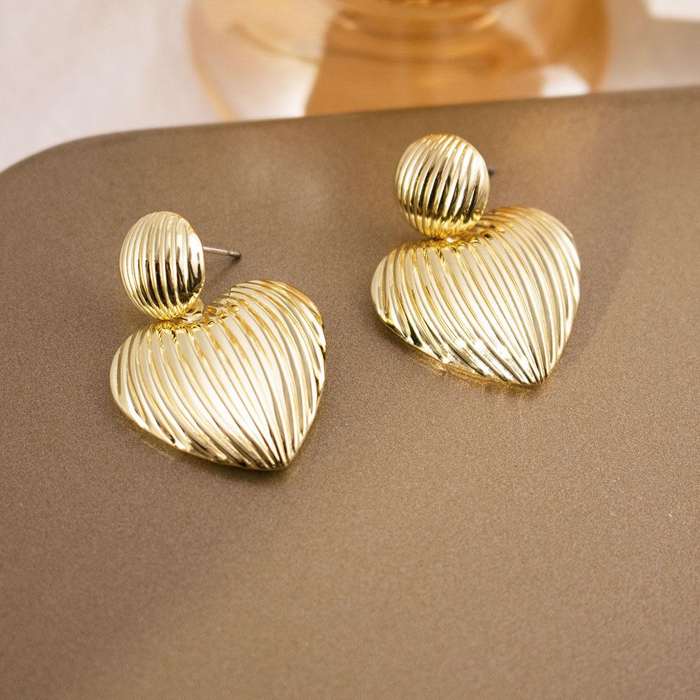 Vintage Rhinestone Geometric Stud Earrings - Retro Court Style, Niche Design, Light Luxury, High-End