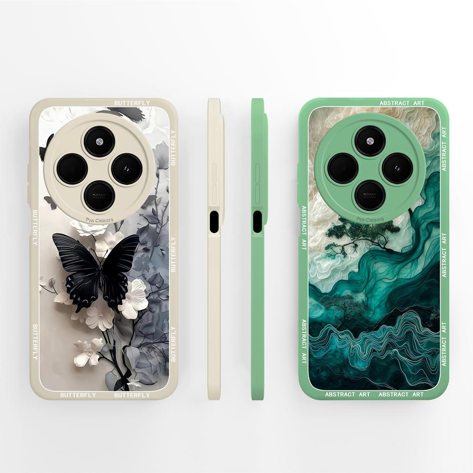 Per Custodia Telefono POCO C75 Carino Cuore Gatto Morbido Silicone Liquido Cover Posteriore Per Xiaomi Poco C 75 Protezione Completa Anti Caduta Funda Capa