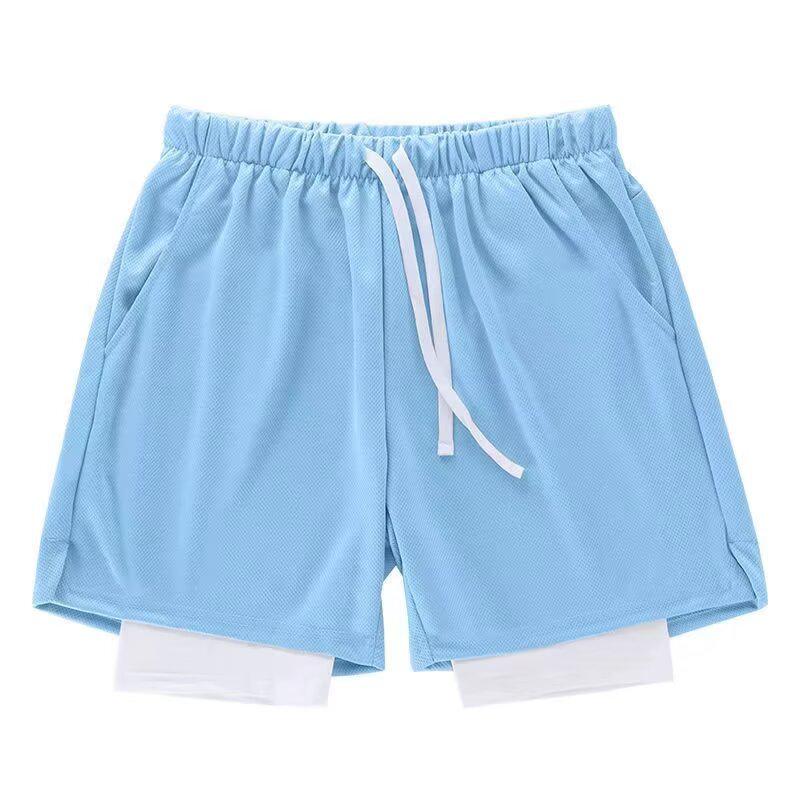 Men s Quick-Dry Breathable Two-in-One Fitness Shorts for Basketball & Running 3XL