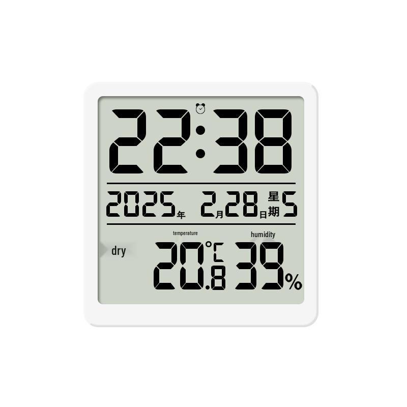 Ultra-thin Indoor Multifunctional Alarm Clock with Thermometer and Magnetic Attachment #3702