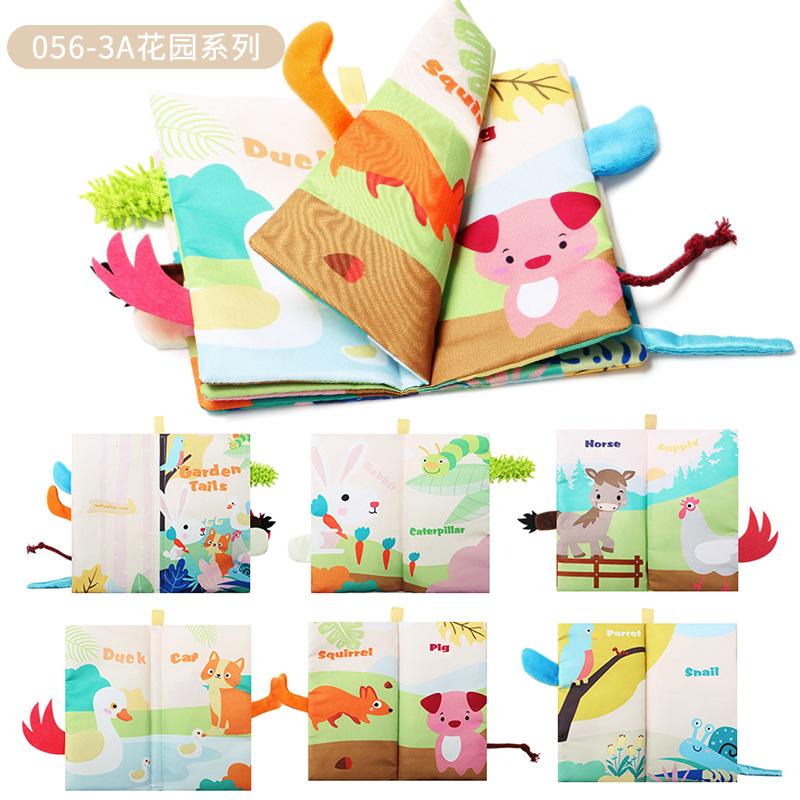 Source 21 0-3 Year Old Baby Cloth Book Animal Tail Cloth Book Early Education Fun Mirror Desk Calendar Cloth Book Toy