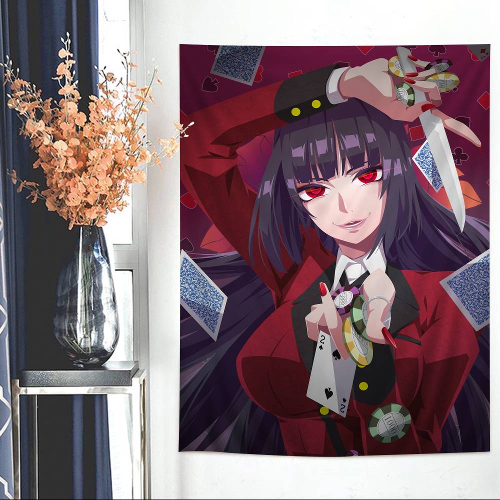 Japanese Manga Kakegurui Hanging Bohemian Tapestry Hippie Wall Hanging Bohemian Wall Tapestries Mandala Wall Hanging Home Decor