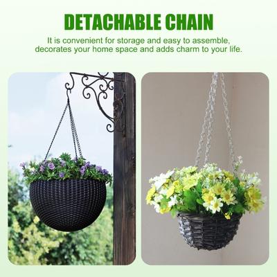 6Pcs Bird Cage Plant Hanger Chain Double Hook Hanging Chain Hanging Basket Chains for Flower Pot, Bird House Enduring