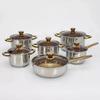Wutuo 12-Piece 304 Stainless Steel Cookware Set