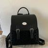 Autumn New Women's Bag Solid Color Girls Backpack Is Good To Develop Fashionable and Casual Simple Contrasting Color Bag