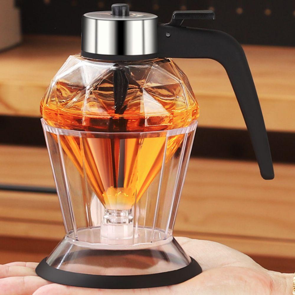 Clear  Shaped Honey Dispenser Glass Syrup Dispenser Practical Oil Dripper  Kitchen Gadgets