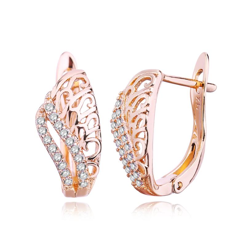 

Серьги-клипсы MINTHA, трендовые серьги цвета розового золота, свадебные повседневные модные украшения, серьги с кубическим цирконием для женщин, свадебные серьги с геометрией A