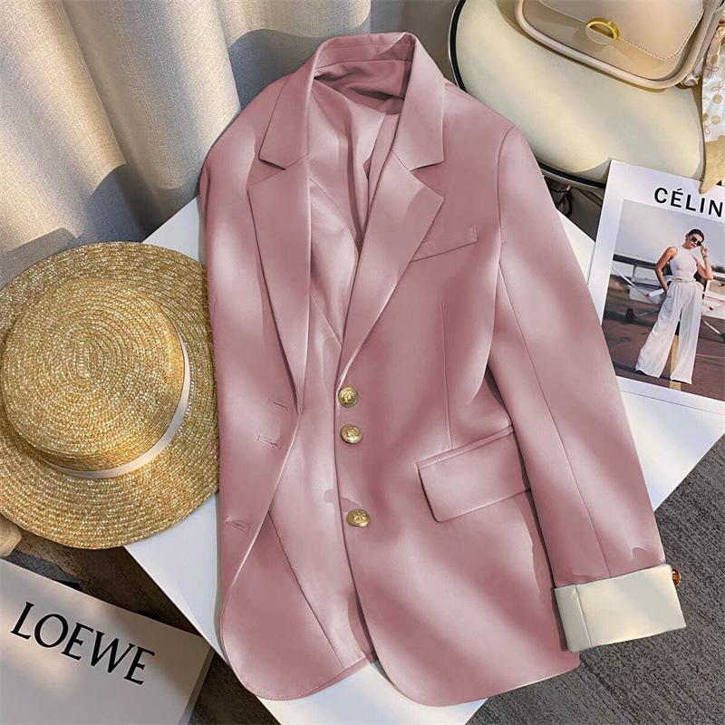 2026 Spring High-End Women's Blue Chic Suit Jacket - Korean Style