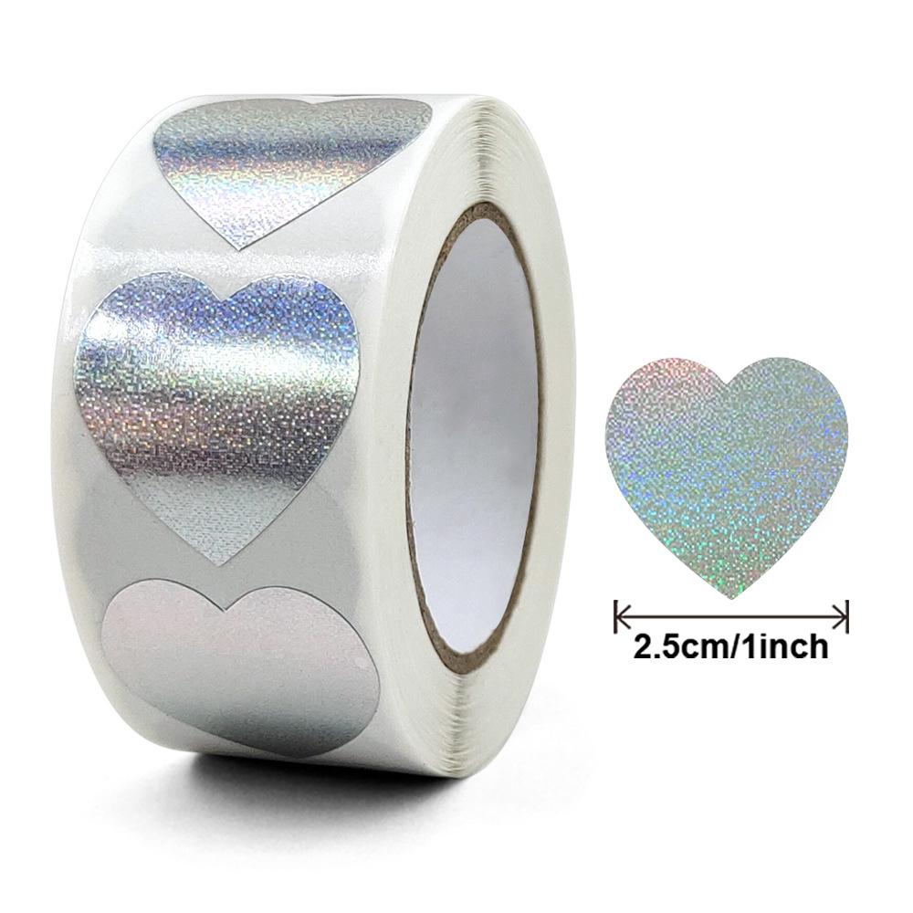 50-500 Stuks Hartjes Stickers Voor Enveloppen Valentijnsdag Glanzende Hartjes Stickers Decoratieve Liefdesstickers Feestdecoratie