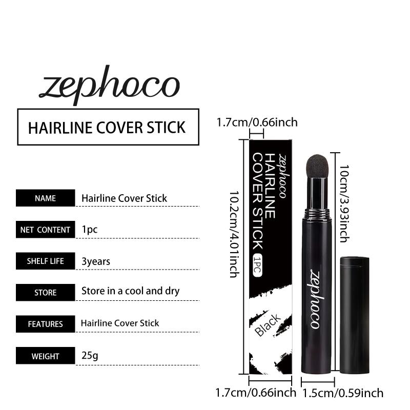 Hairline Shadow Pen Instantly Covers Thinning Roots Quick Conceal Stick with Natural Black Powder for Fast Hair Fixes