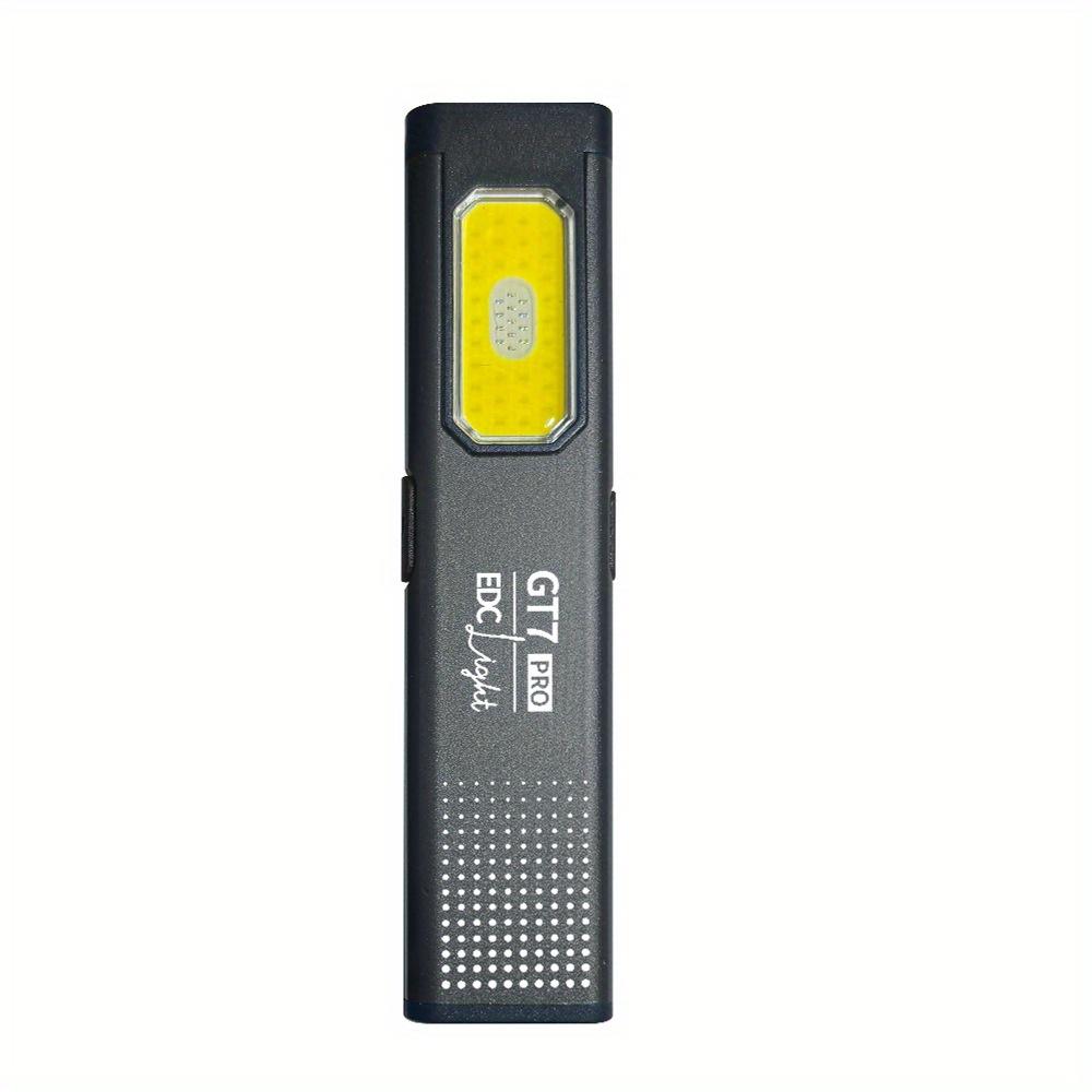 Ultra Thin Flashlight, High Brightness Magnetic Pen Clip, Dual Light Source, 5 Modes, Aluminum Alloy Material Suitable for Outdoor, Emergency
