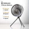 Portable Camping Fan 10000mAh 5000mAh USB Rechargeable Wireless Ceiling Electric Fan With LED Light For Home Office Travel Camp