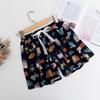 Women's Summer Cotton Silk Drapey Floral Shorts with Elastic Waist